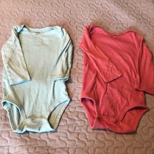 Two Solid 18 month onesies